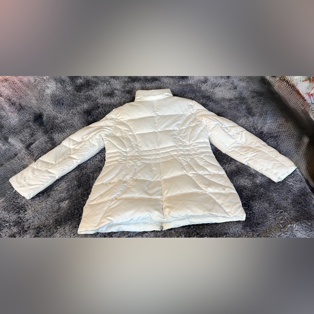 St. John's Bay White Quilted Packable Puffer Coat - Picture 3 of 4